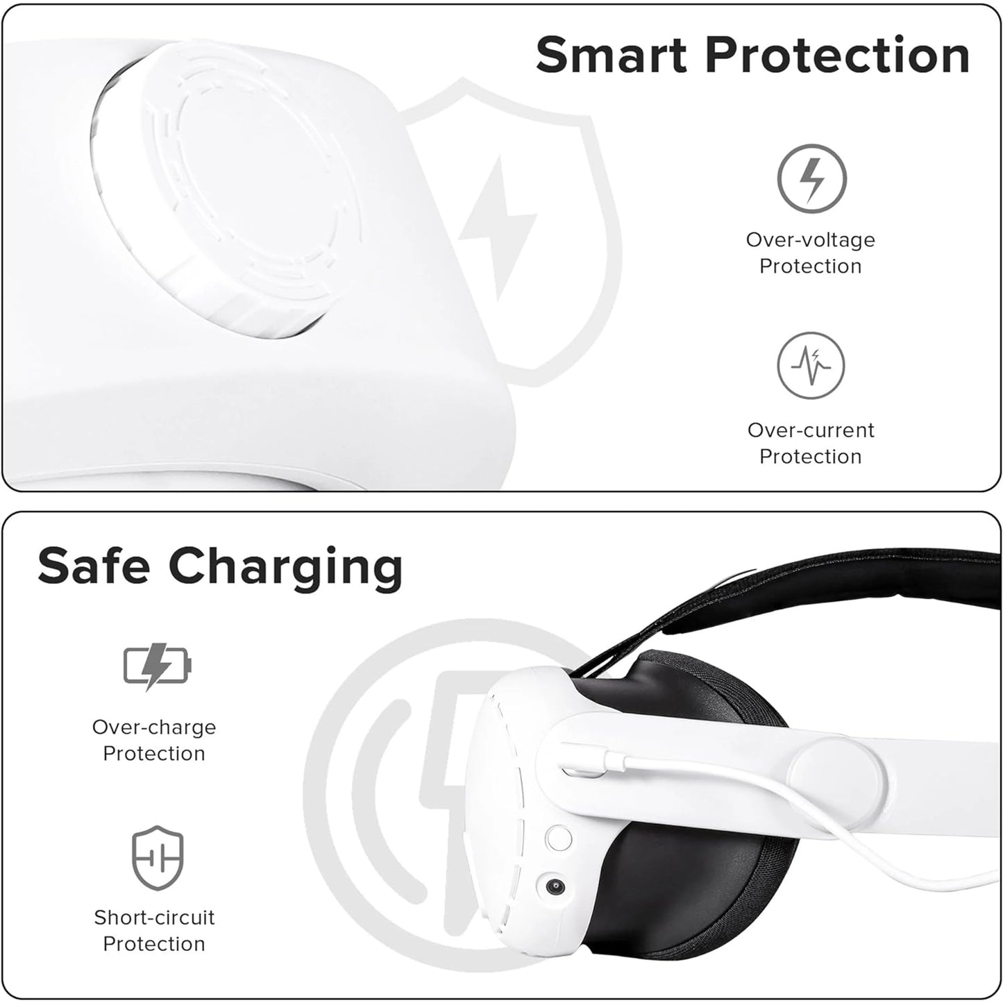 Head Strap with Battery forOculus Quest 3/Quest 3S,Adjustable Elite Strap Replacement Accessories for Meta Quest 3/Quest 3S