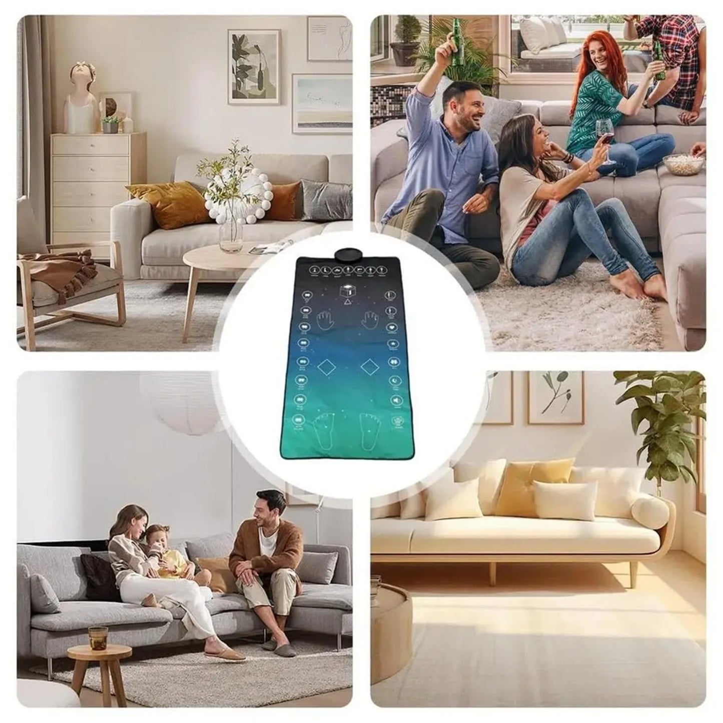 Electronic Music Carpet Music Screen Carpet Keyboard Area Rug Dance Pad Educatinal Toys for Living Room Bedroom Sofa Doormat