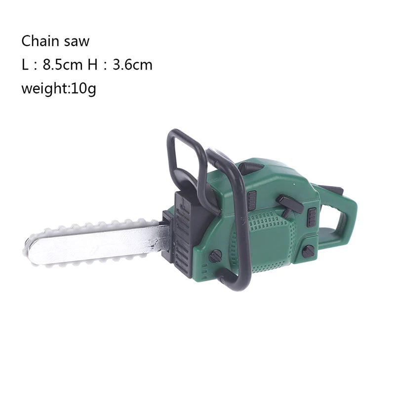 1Pc Dollhouse Chain Saw Lawn Mower Model Simulation Repair Tool Saw 1:12 Dolls Houses Miniature Furniture Accessories