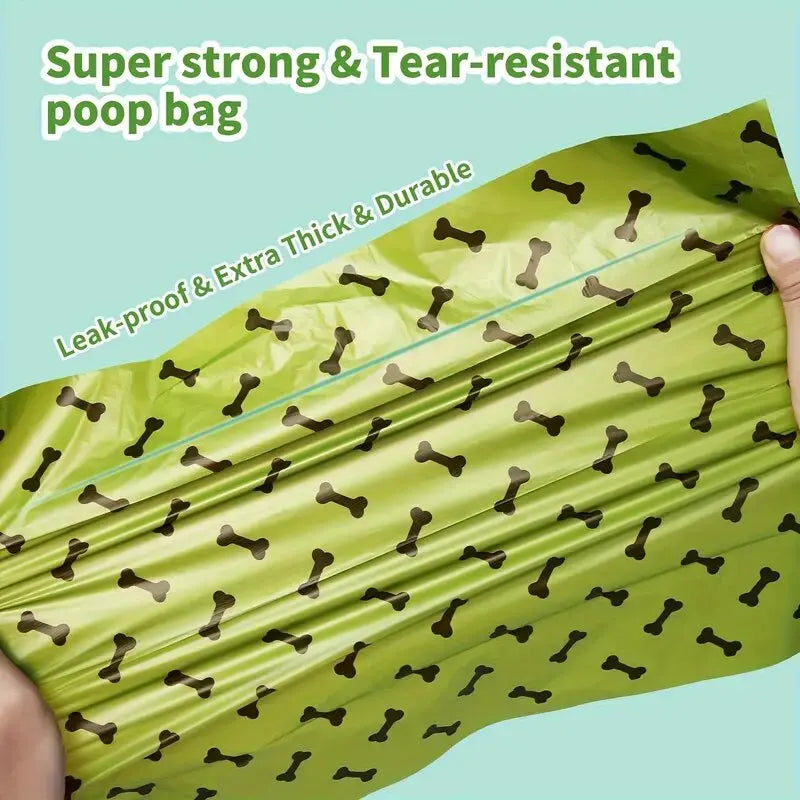 240pcs/16Rolls Thick Dog Poop Bags, Leak Proof Pet Waste Bag For Dog Outdoor Walking