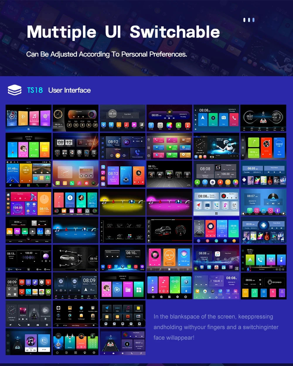 LELV 7" Android 13 Touch Screen Car Radio For Volkswagen VW Touareg Multivan T5 Transporte 2004-2011 Multimedia Player Carplay