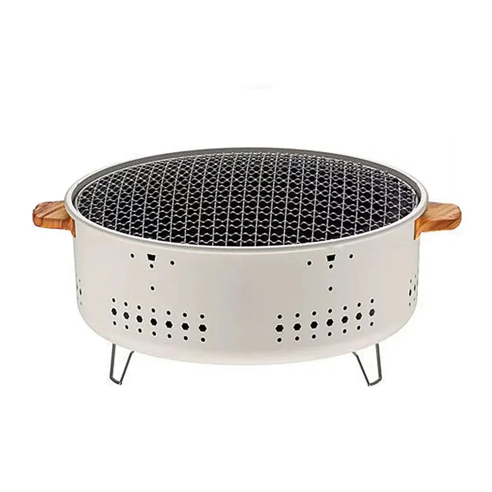 Round Barbecue Stove 1/3pcs Portable Removable Grilling Net Charcoal Oven Stainless Steel Bracket Outdoor Camping VIE LENTE