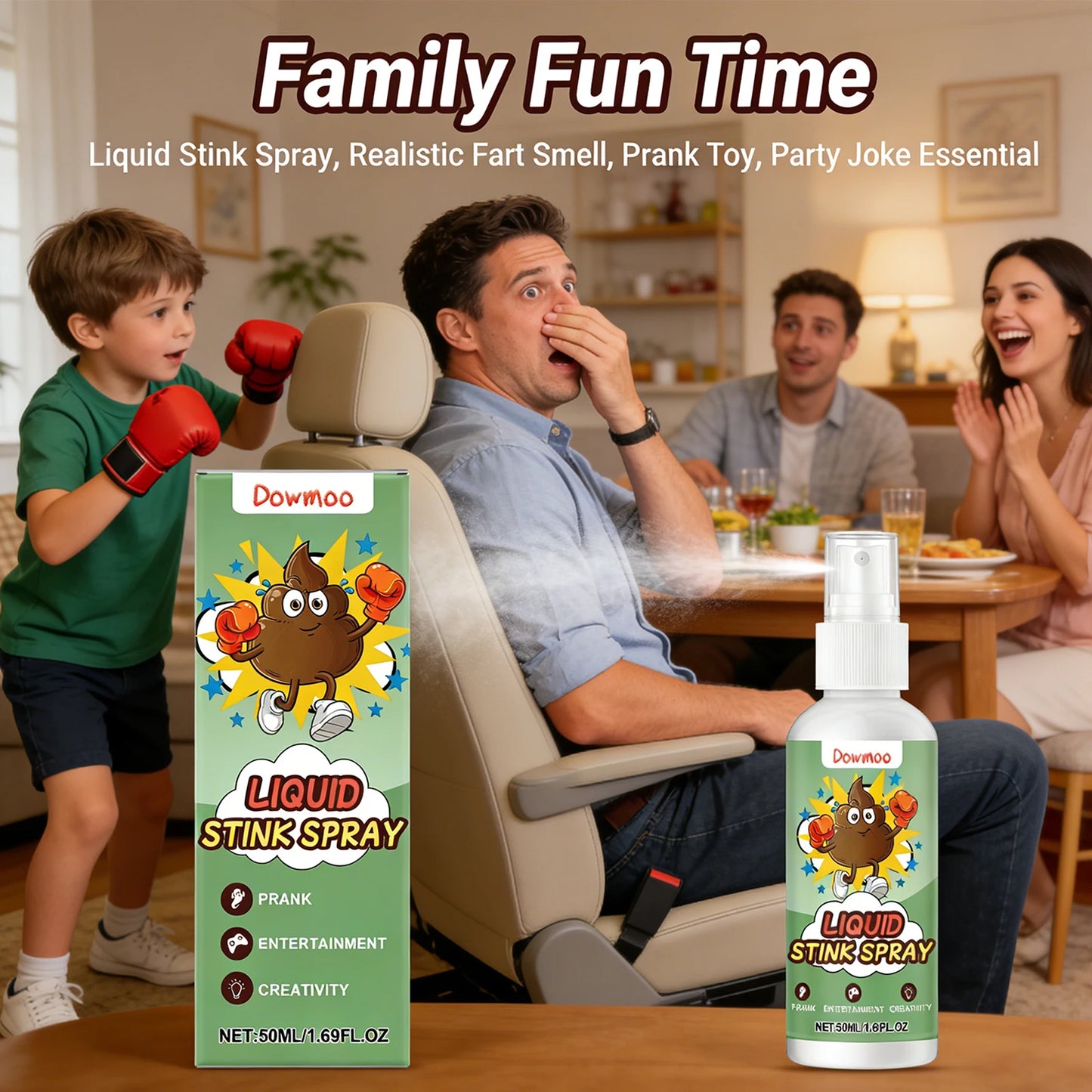 Liquid Fart Spray Non Toxic Realistic Fart Odor Prank Toy Halloween Props Ass-Smelly Funny Props Stinky Gas Spray Party Supplies