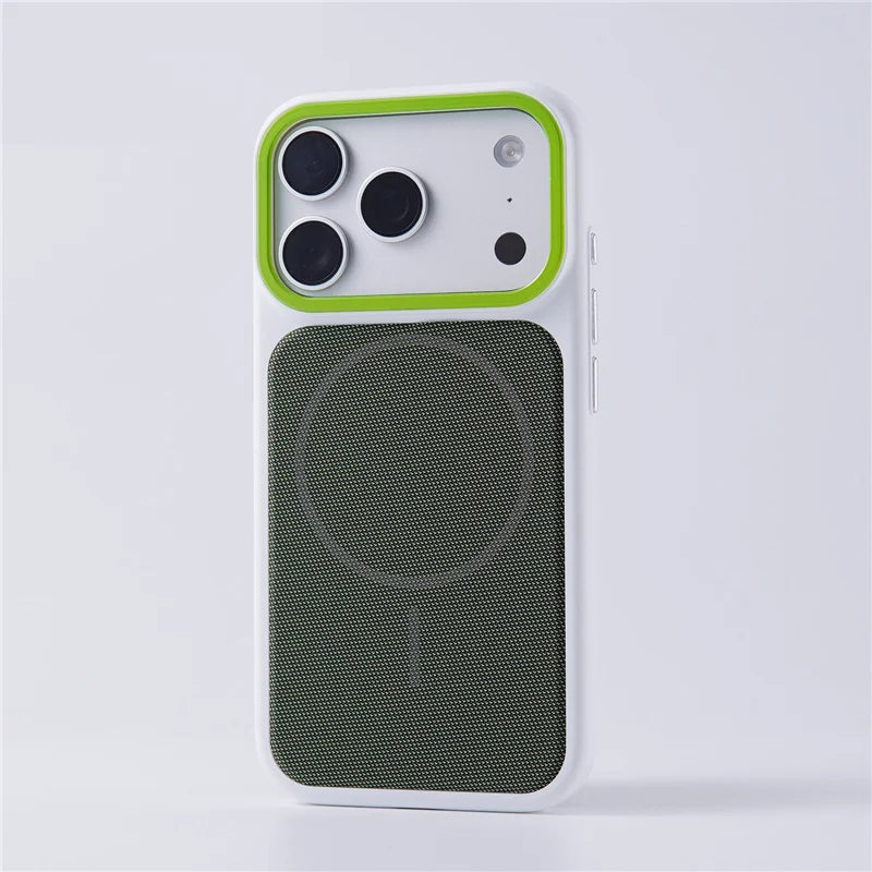 Original Tech Woven Canvas Magnetic Animation Phone Case For iPhone 17Pro 15 16 17Pro Max For Magsafe Matte Hard Protect Cover