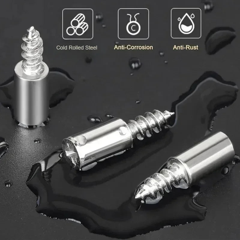 20/30/50 Set Studs and Screws Anti-slip Thread Screw Stainless Steel Screws Wardrobe Spacer Bracket Shelf Support Pin Fasteners