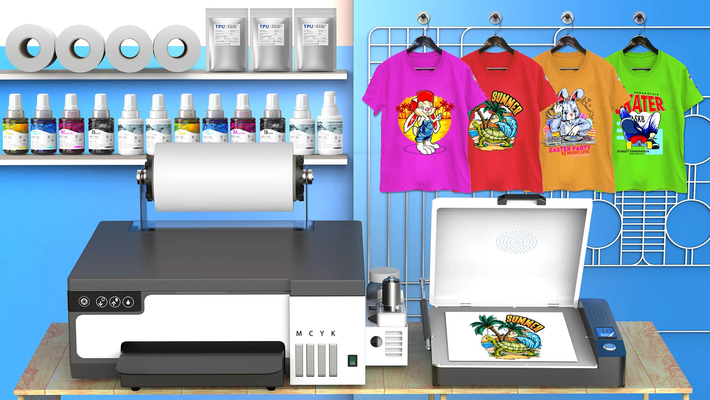 A4 L8058 DTF Printer For Epson XP600 DTF Printer Directly to Film Transfer Printer T shirt Printing Machine For all Textile
