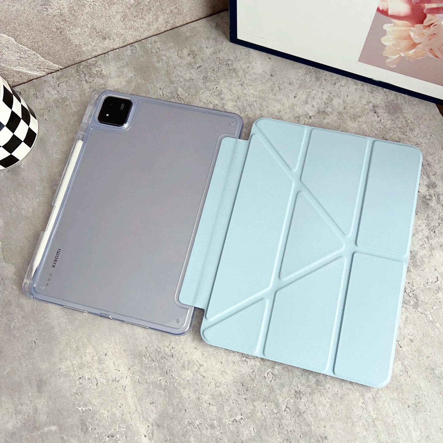 For Xiaomi Mi Pad 8 7 6 Pro 11.2 Case Redmi pad SE 11 2 K Pad 8.8 Auto Wake up & Sleep Silicone Cover Y-Fold Support Charging