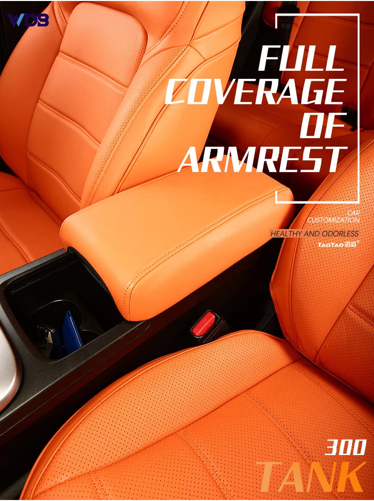 Custom Car Seat Covers Full Set Leather For Tank 300 2021 2022 2023 2024 Auto Interior Styling Protector Accesories Styling