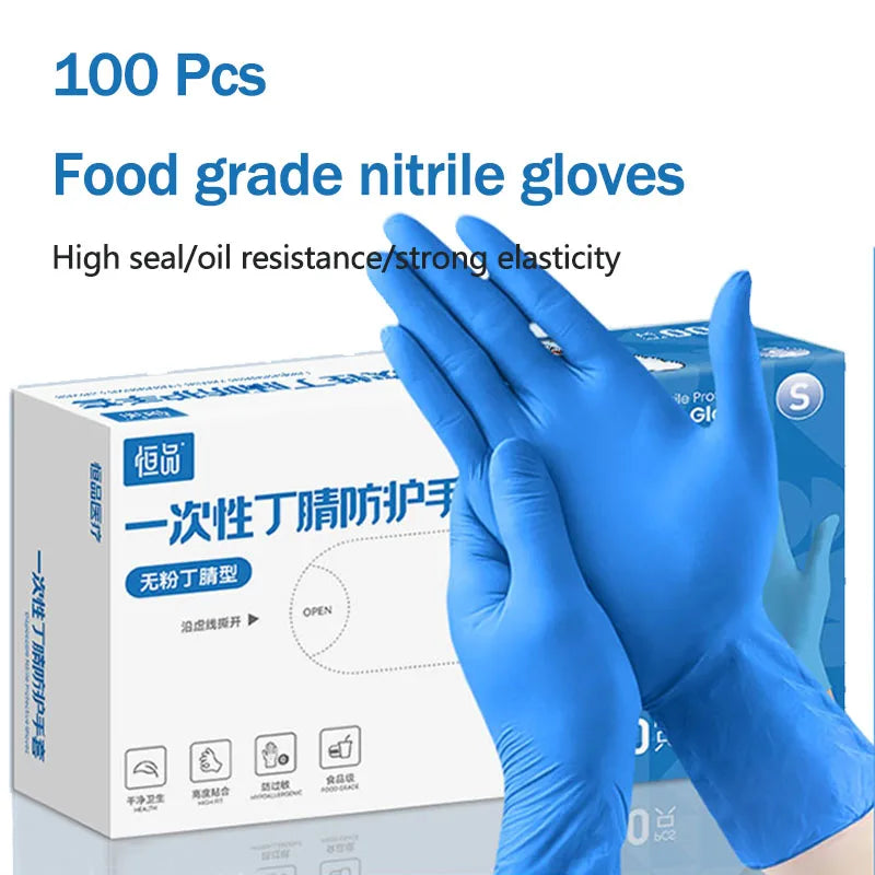 Washing Gloves Disposable Nitrile glove FoodGradeSpecial Household Sterile Hand Protection Oil-proof Waterproof Non-slip Gloves