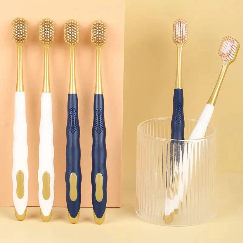 6pcs Toothbrush Adult Household Wide Head Thick Soft Silk Couple Thin And Soft Hair Toothbrush