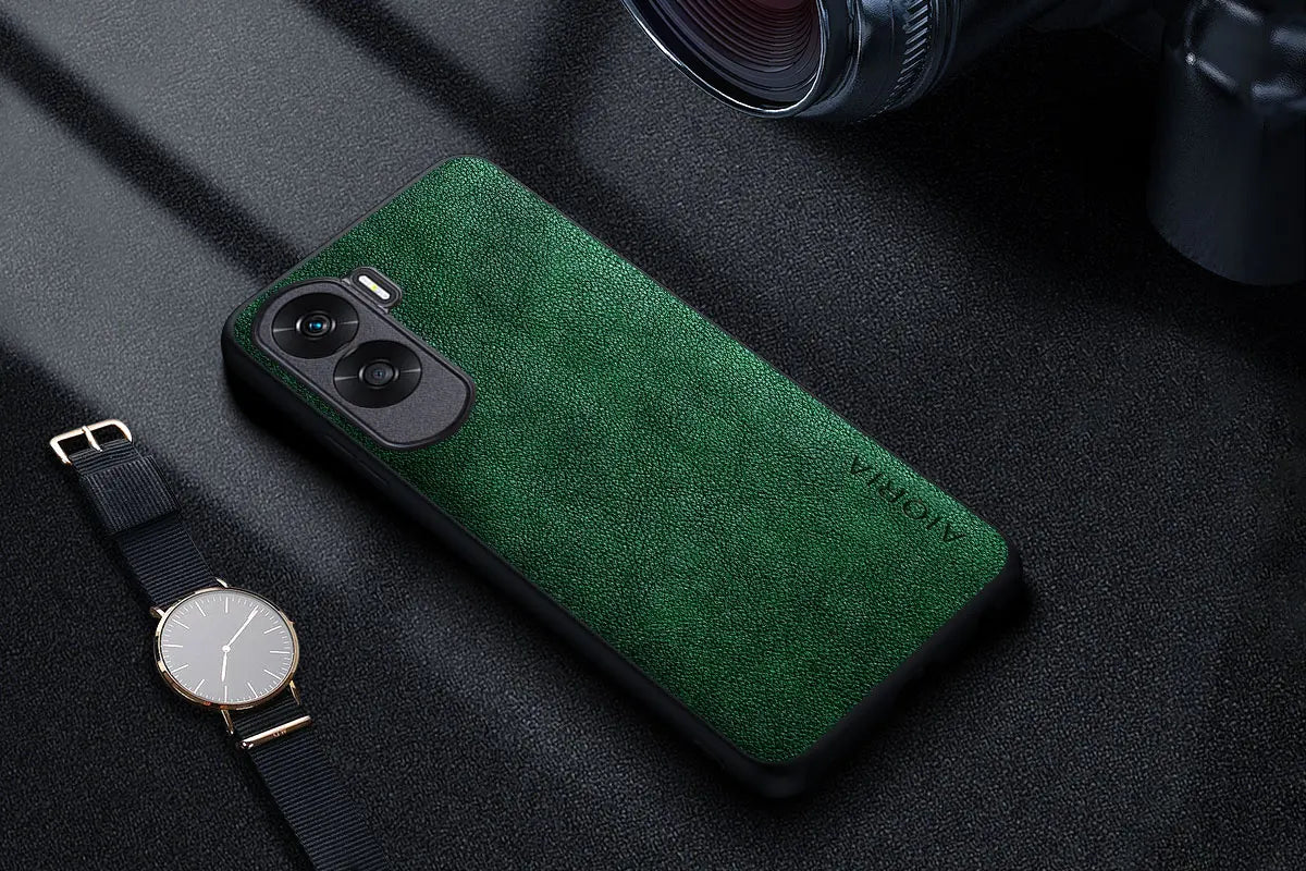 Premium Luxury leather Phone Case for Honor 90 Lite 70 50 20 Pro 10 Retro Business Style Solid color cover funda capa