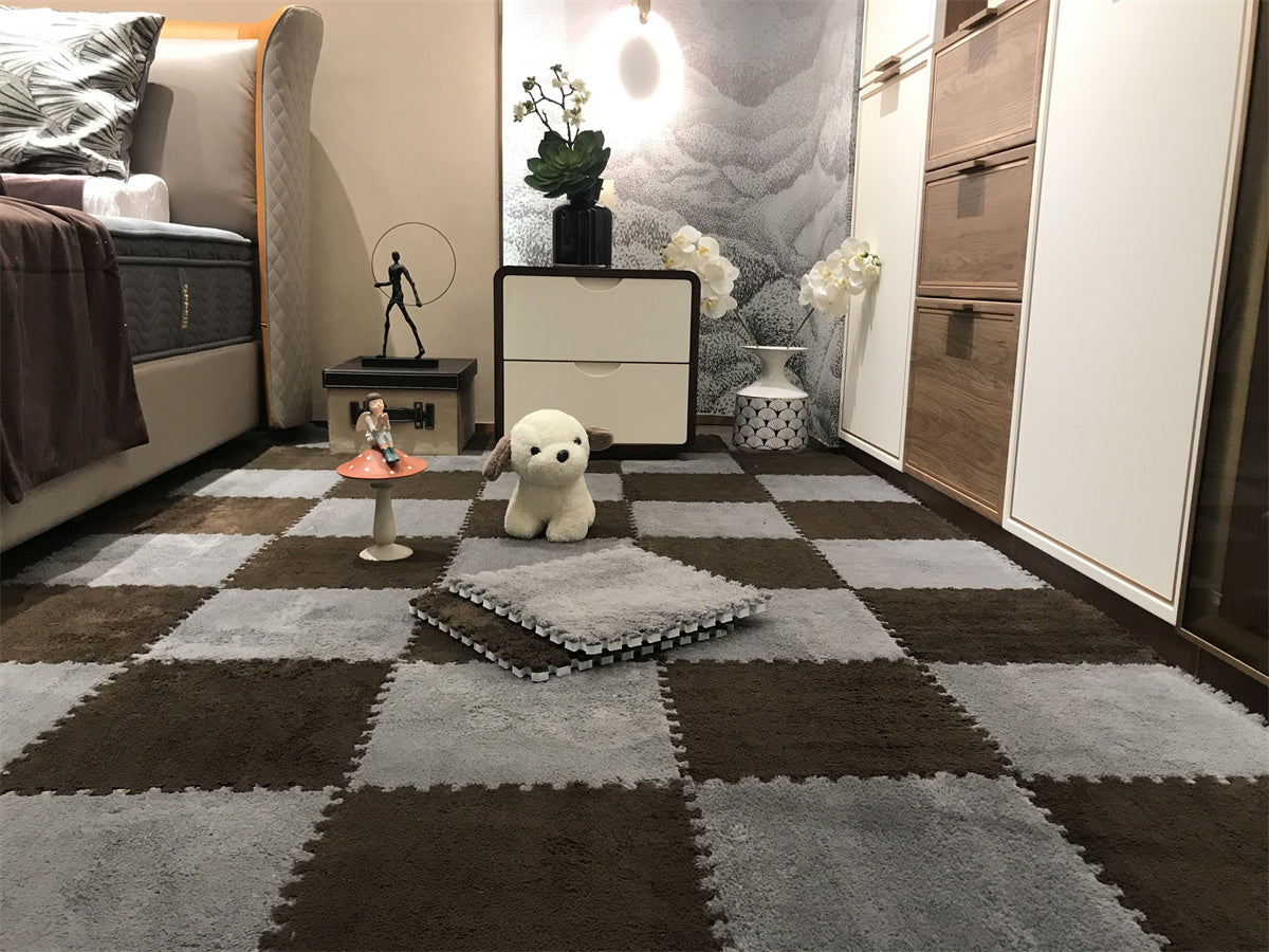 Soft Plush  Baby Play Mat EVA Foam Children's Carpet Interlocking Exercise Tiles Floor Carpet And Rug for Kids Pad 30*30 CM