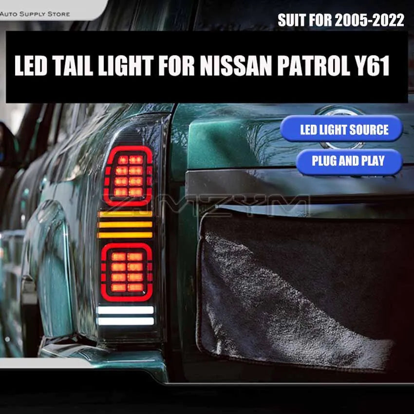 LED Tail Light For Nissan Patrol Y61 2005-2022 Rear Turn Signal Brake Light Auto Parts Dynamic Turn Signal Tail Light Assembly