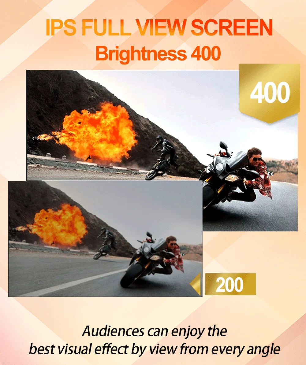 10.1" HD 1280*800 Android 13 Car Headrest Monitor Tablet For Back Seat Multimedia Apple Carplay Ambient Lights BT SD HDMI-Input