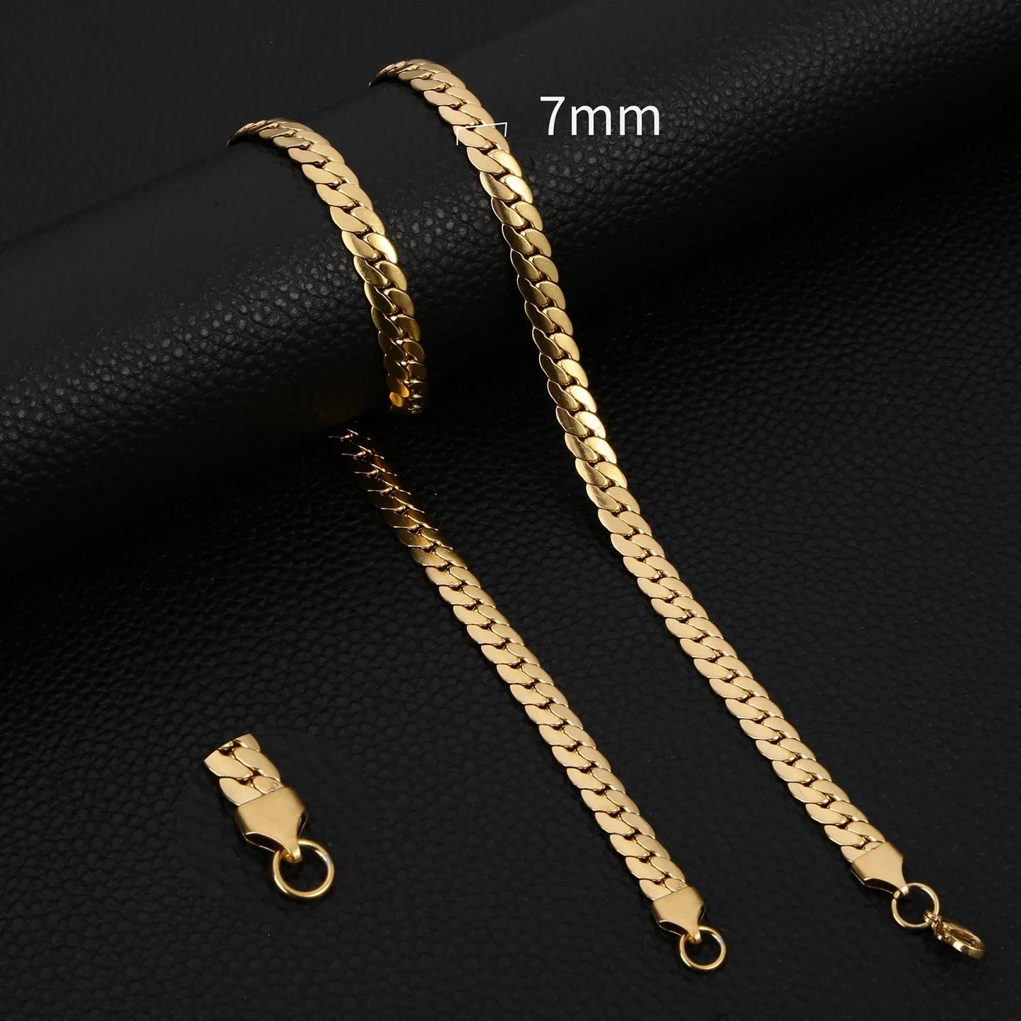 3-8MM Width Stainless Steel Chain Necklace For Men Women Gold Color High Quality Waterproof Choker Hip Hop Jewelry Gift