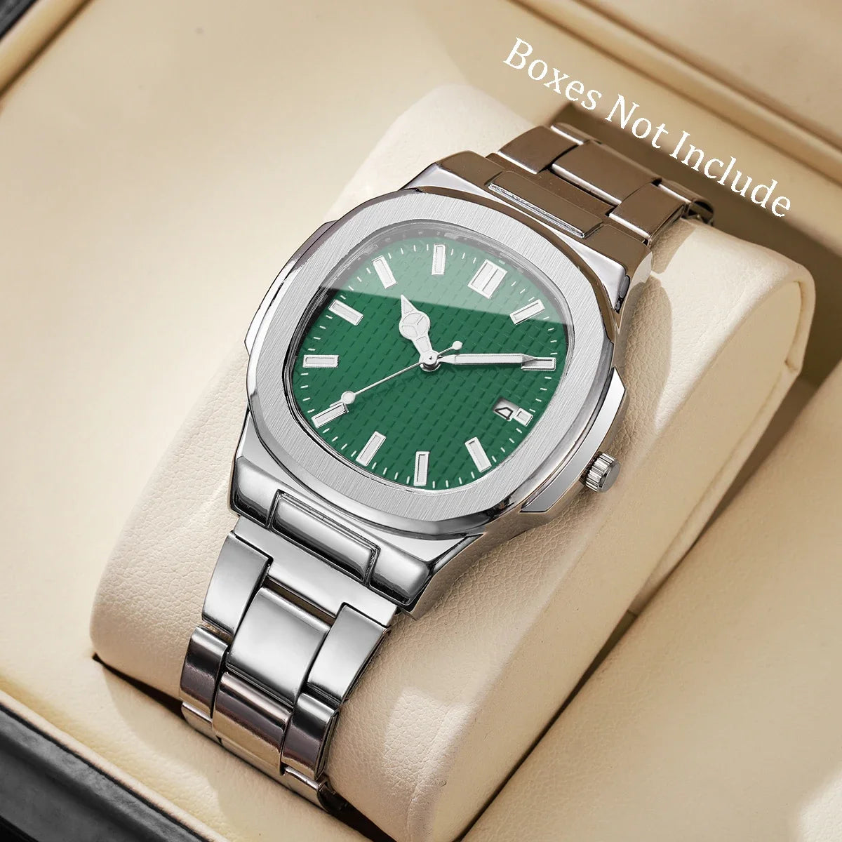 Luxury Square Men Business Watches Simple Calendar Quartz Watch for Mens Clock（Without Box）