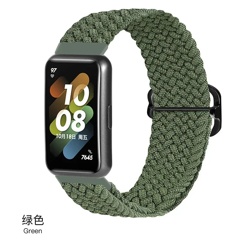 Strap For Huawei Band 7 Adjustable Elastic Nylon Braided Strap Men Women Replacement Bracelet Wristband For Huawei Band 7