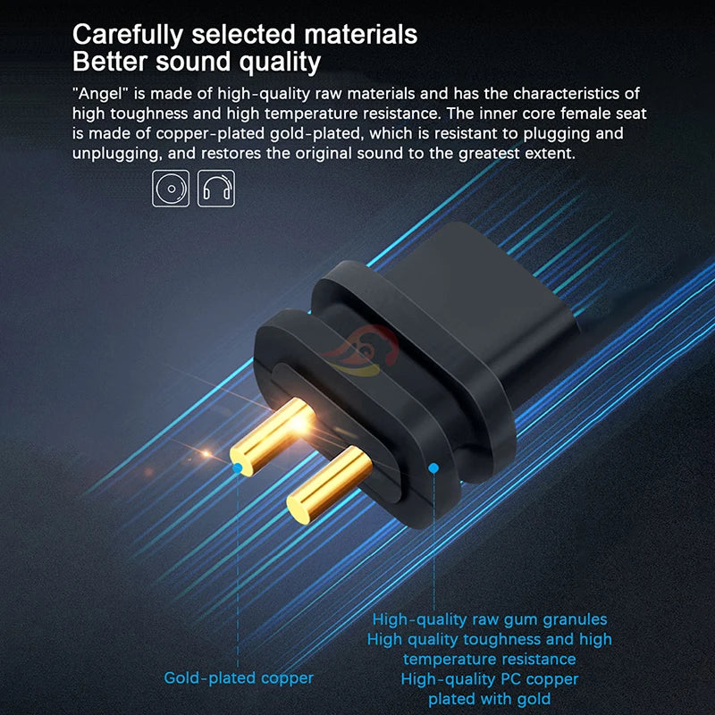 2 Pcs 0.78 Double Needle Socket UE QDC Custom Diy Earphone Repair Flat/Convex/Notch Female Socket Compatible 0.7-0.8 Male Pin