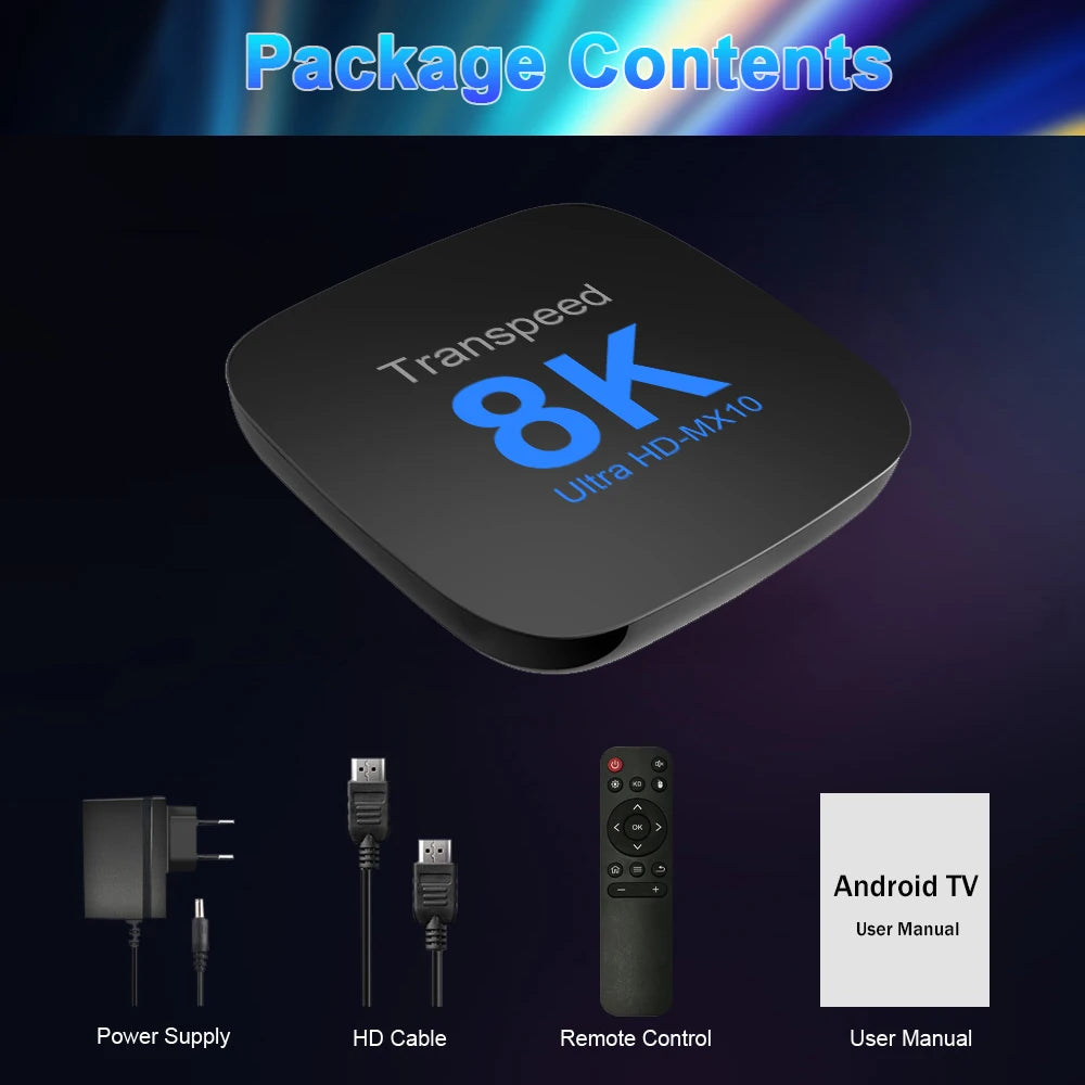 Transpeed ATV Android 13 TV BOX RK3528 With Voice Assistant TV Apps Dual Wifi Quad Core Cortex A53 Support 8K 4K Video BT5.0