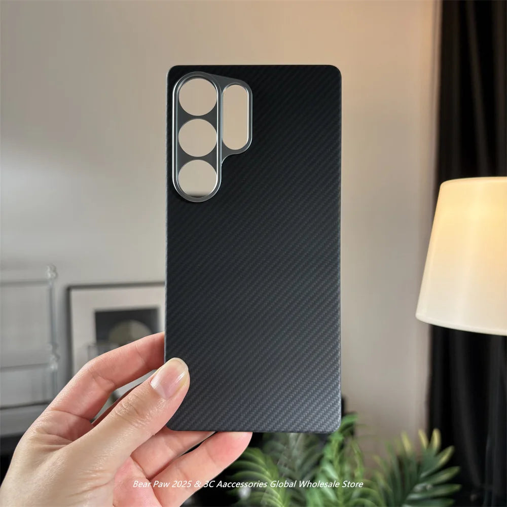 Magnetic Case for Samsung S25 Ultra Aramid Carbon Fiber Protective Cover for Samsung Galaxy S25 Ultra Carbon Cases