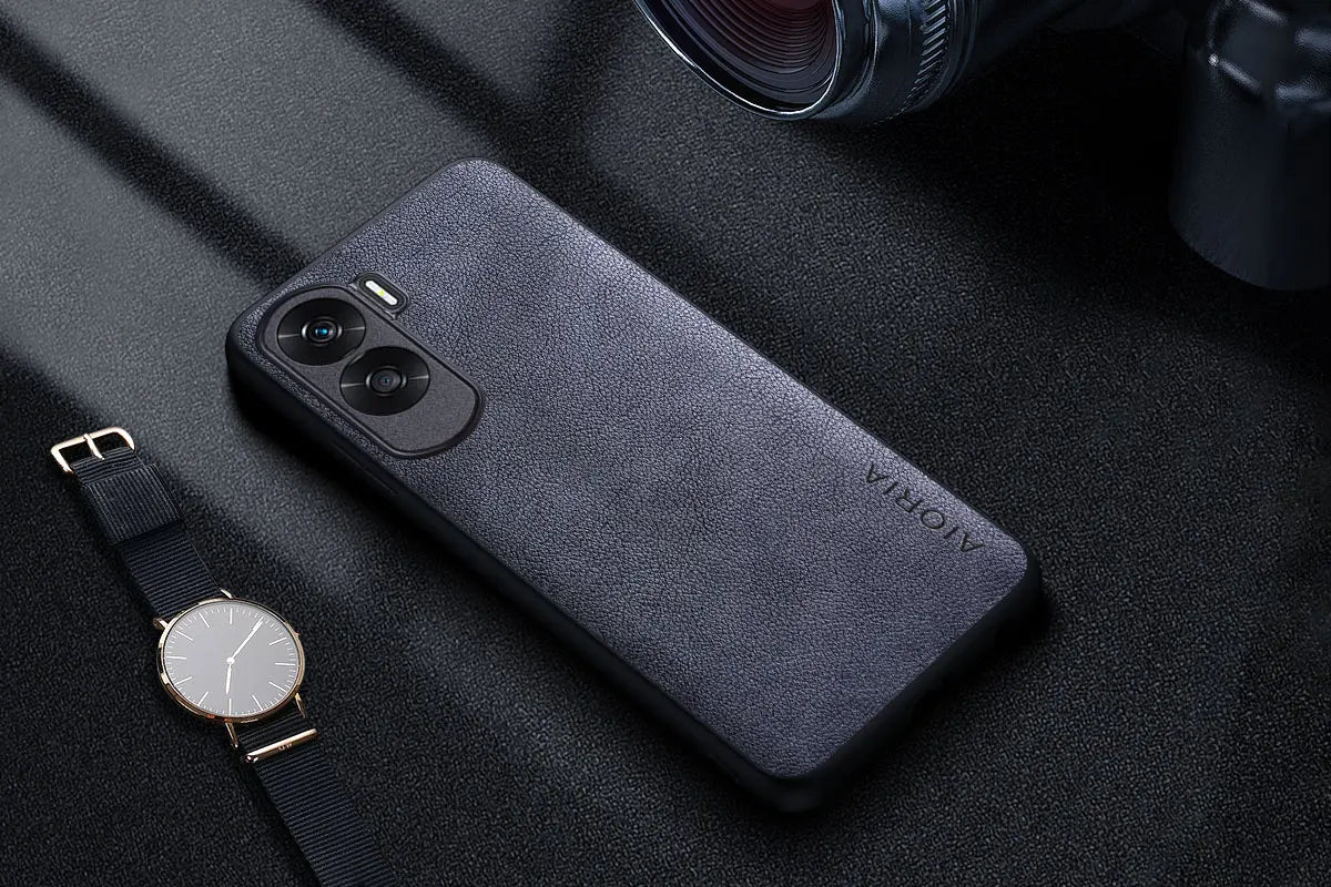 Premium Luxury leather Phone Case for Honor 90 Lite 70 50 20 Pro 10 Retro Business Style Solid color cover funda capa