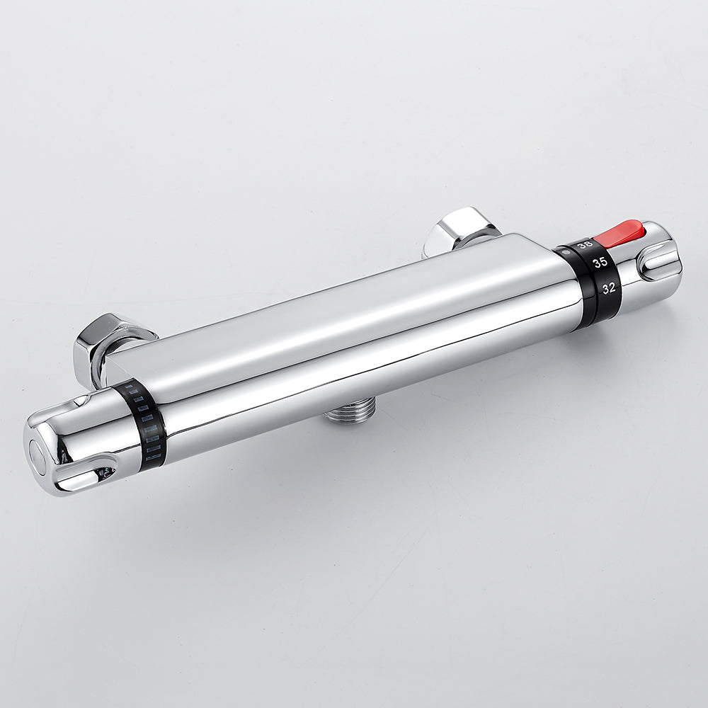 Thermostatic Shower Faucets Set Chrome Bathroom Thermostatic Mixer Tap Hot And Cold Bathroom Mixer Mixing Valve Bathtub Faucet