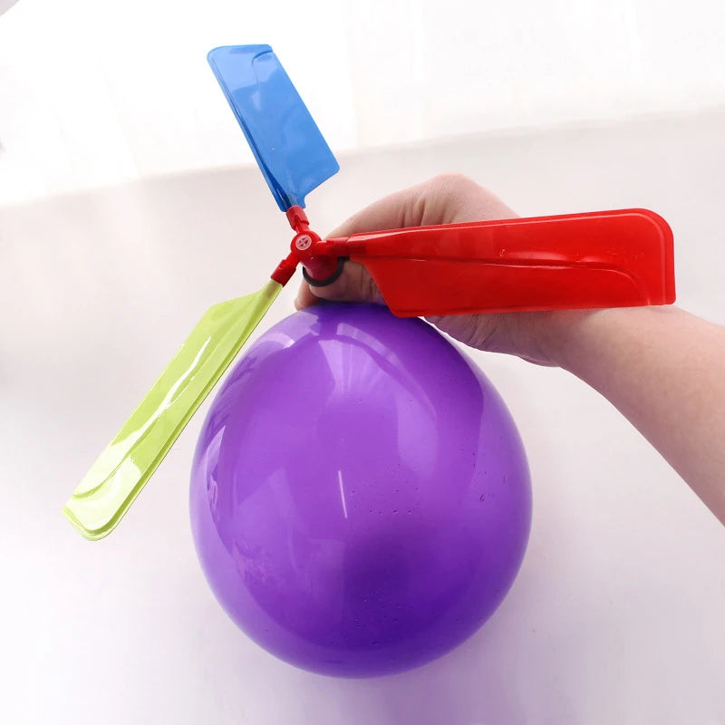 6PCS Air Balloon Helicopter Toy Funny Balloon Ortable Outdoor Helicopter Flying Kids Birthday Party Children's Day Game