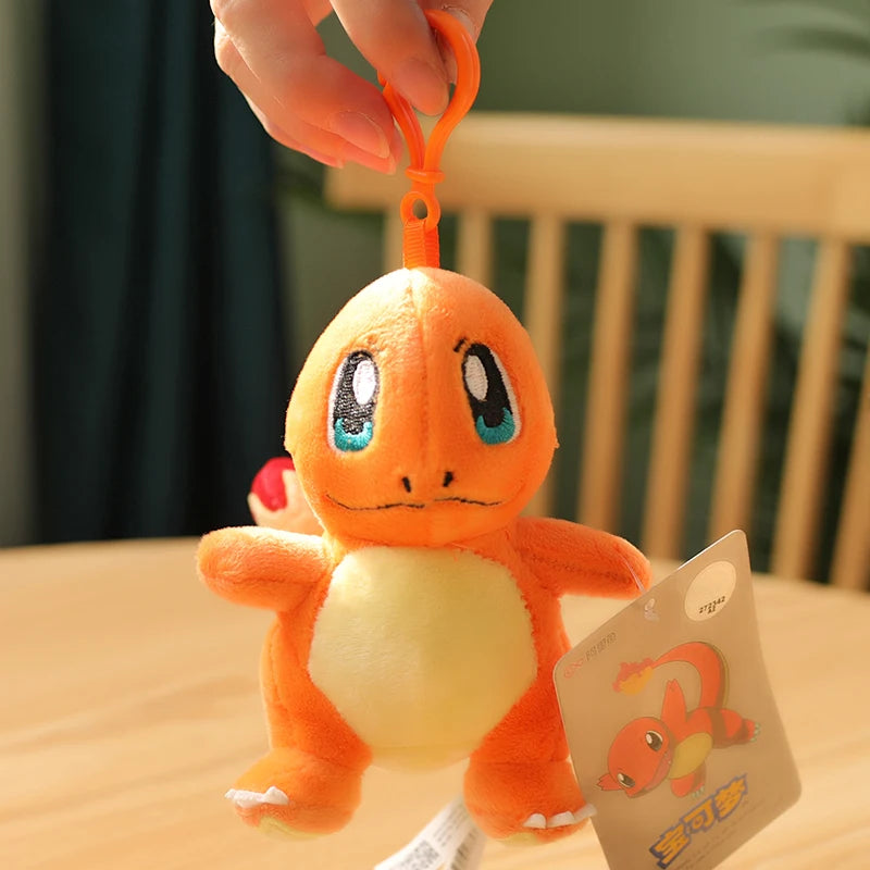 Clearance_Original Pokemon Plush Keychain Cartoon Toys Pikachu Charmander Psyduck Squirtle Snorlax Wobbuffet Doll Kids Kawai Toy
