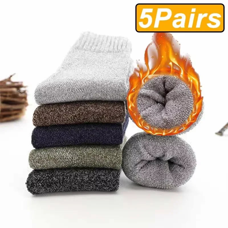 4 Pairs Of Men's Vintage Striped Crew Socks, Thermal Breathable Comfy Socks For Men's Wearing, Autumn & Winter