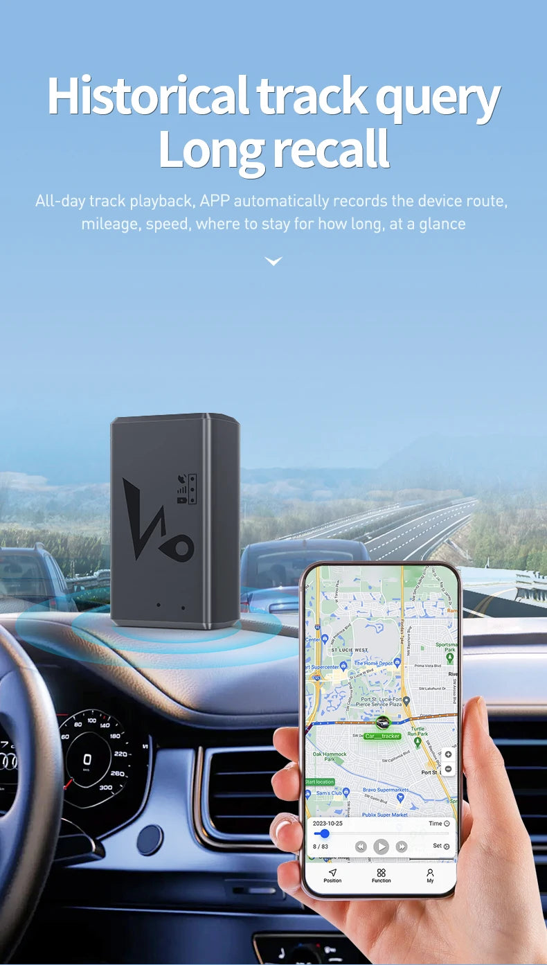 GPS locator 4G vehicle tracking instrument mobile phone anti-theft recording location vehicle tracking artifact J