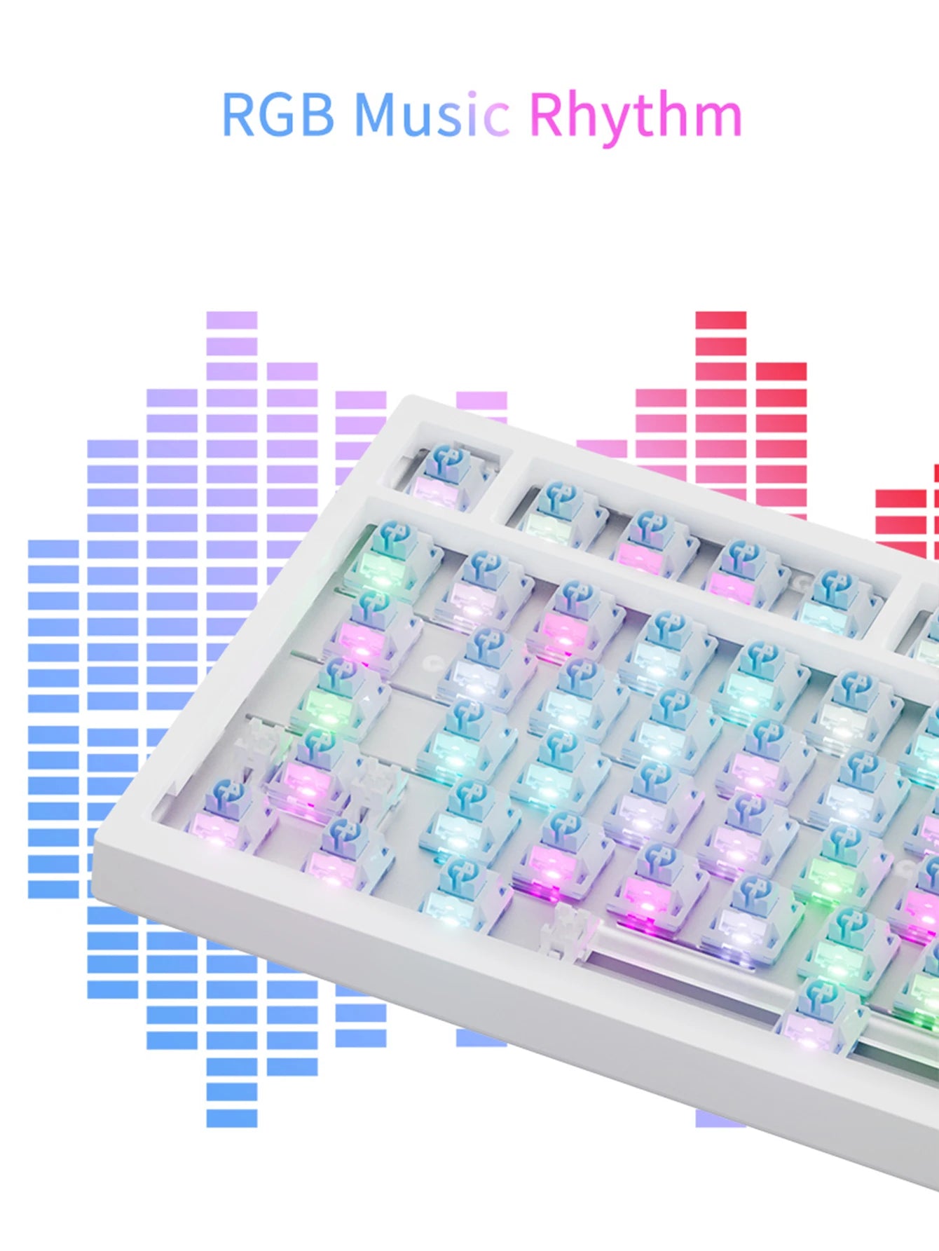 Ajazz AK820/AK820Pro gaming mechanical keyboard Bluetooth 5.1/Wireless/wired c custom keyboard with heat exchange sealed button