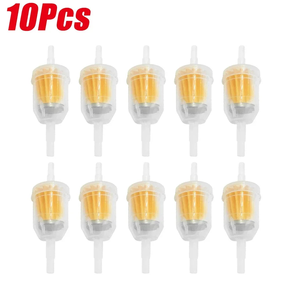 10Pcs Universal Gasoline Gas Fuel Filter Car Inner Fuel Filters Motorcycle Scooter Gasoline Oil Filter Tool Moto ATV Fuel Filter