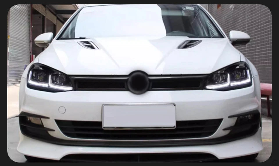AKD 2 PCS For Golf 7 2013-2017 MK7 Upgrade 7.5 Design LED Auto Headlights Assembly DRL Bifocal Lens Lamp Accessories