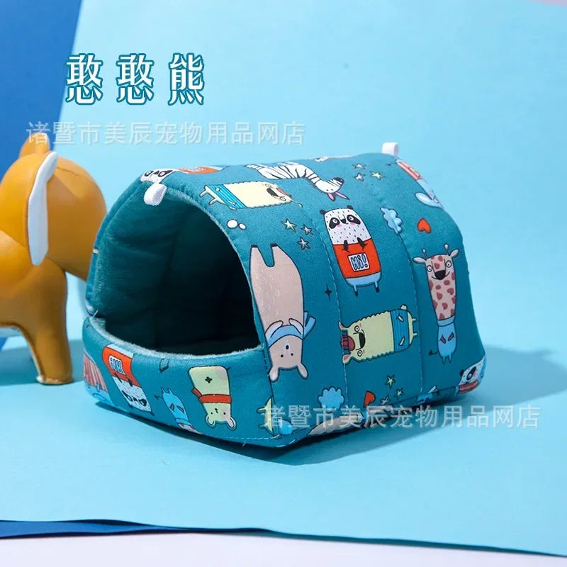 Hamster House Guinea Pig Nest Small Animal Sleeping Bed Winter Warm Cotton Mat Soft Accessories For Rodent Guinea Pig Rat Rodent