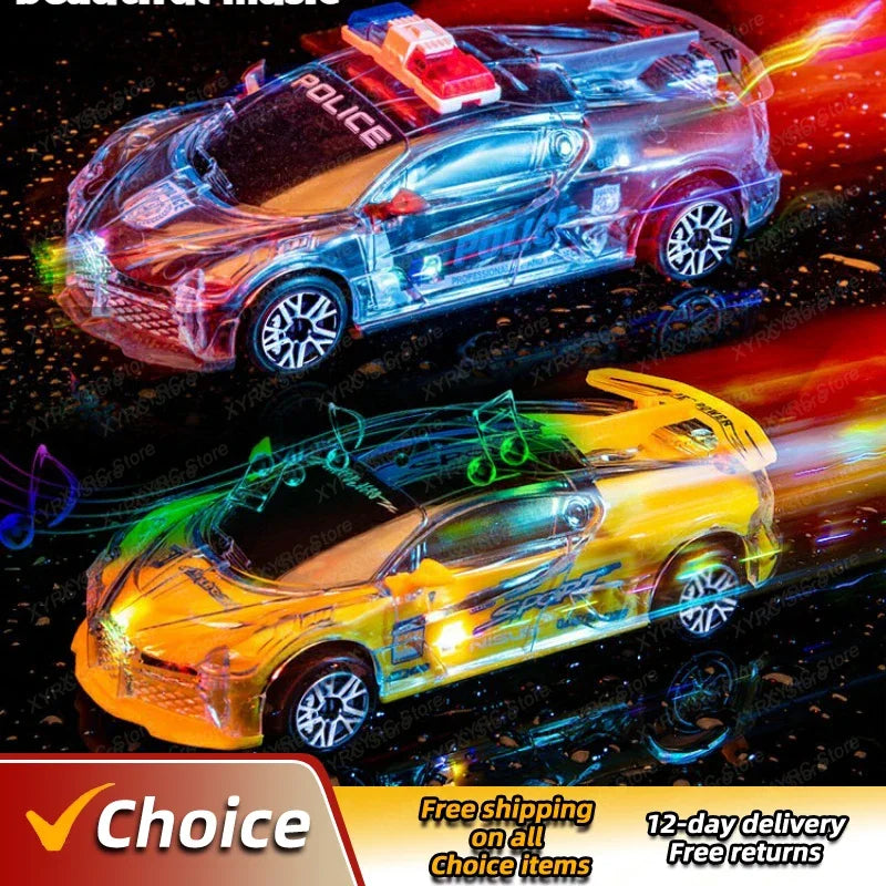 Cool Luminous Children's Toy Car Music Police Car Luminous Electric Model Electric Children's Toys Children's Toys Gifts