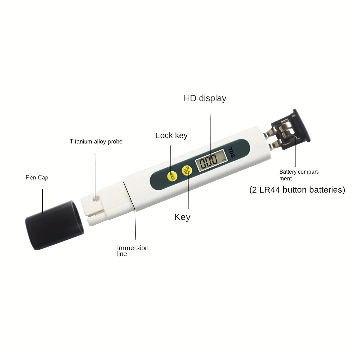 Digital PH Meter Automatic Calibration 0.01 and TDS Tester Titanium Probe Water Quality Test Monitor Aquarium Pool