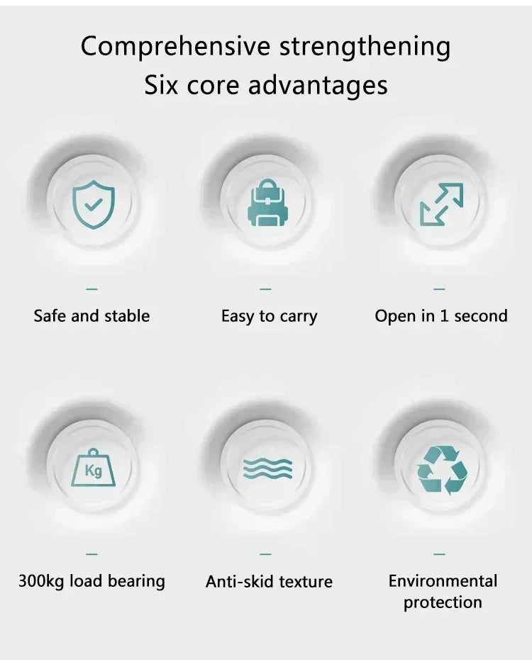 Folding Stool Heavy Duty Collapsible Telescoping Stool with Load Capacity 400lbs, Portable Retractable Stool for Camping Fishing