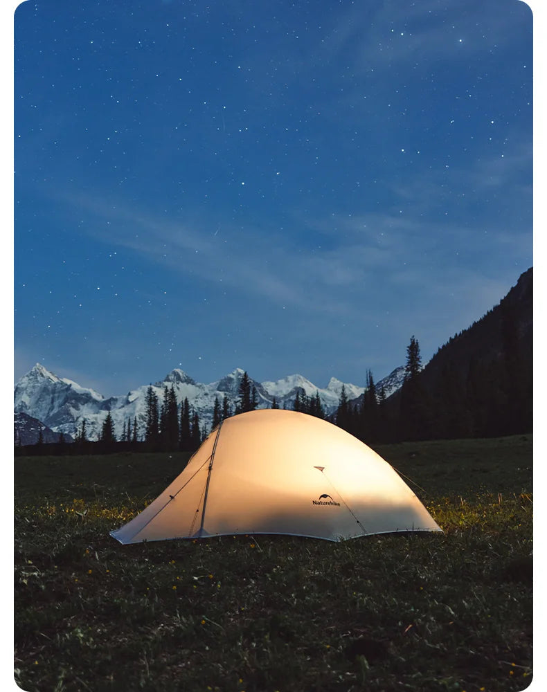 Naturehike Cloud Up UL Camping Tent Ultralight 15D Quick Bulid Beach Tents Outdoor Waterproof Two Person Large Hiking Tent