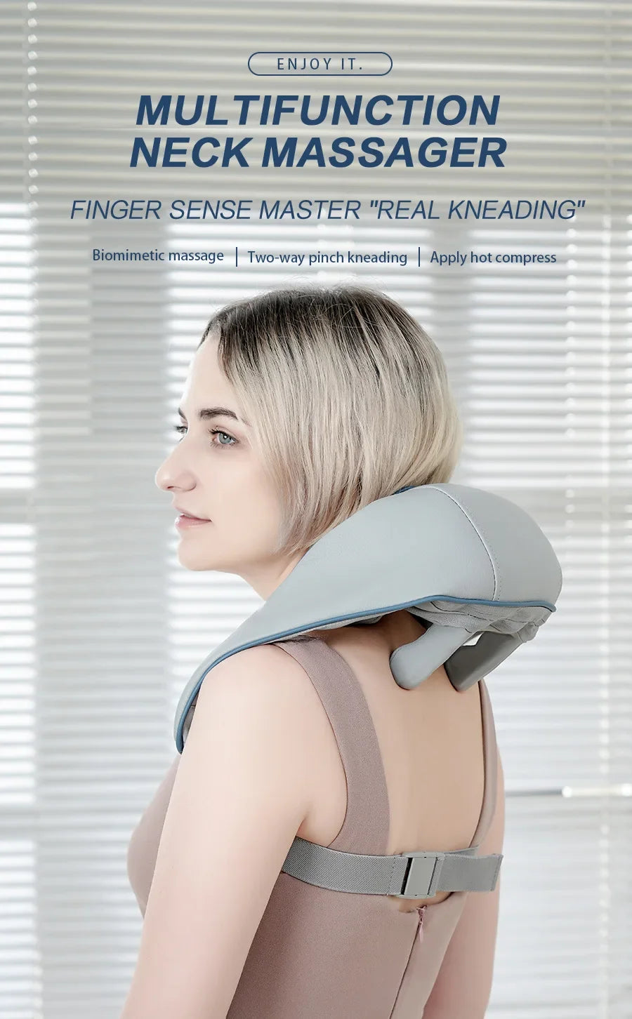 Mini Relaxer  Portable Dredge Kneading Smart Electric Wrap Heated Trapezius Muscle Neck Multifunctional Shiatsu Massage Shawl