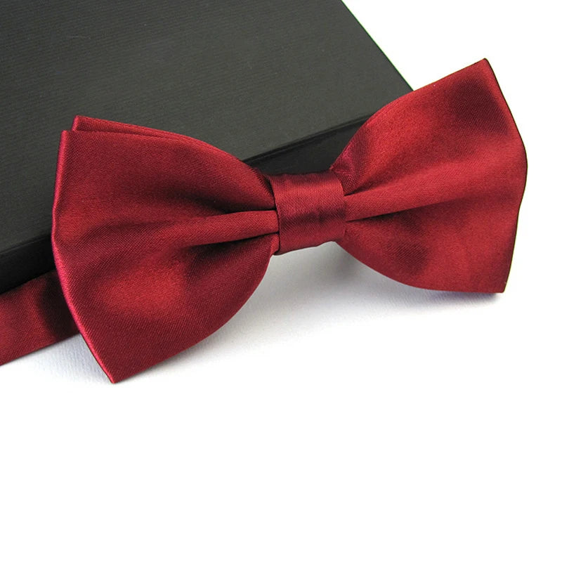 Mens Adult Bowtie Classic Fashion Wedding Party Formal Satin Gift Plaids Multicolor Adjust Neck Bow Tie Clip-On