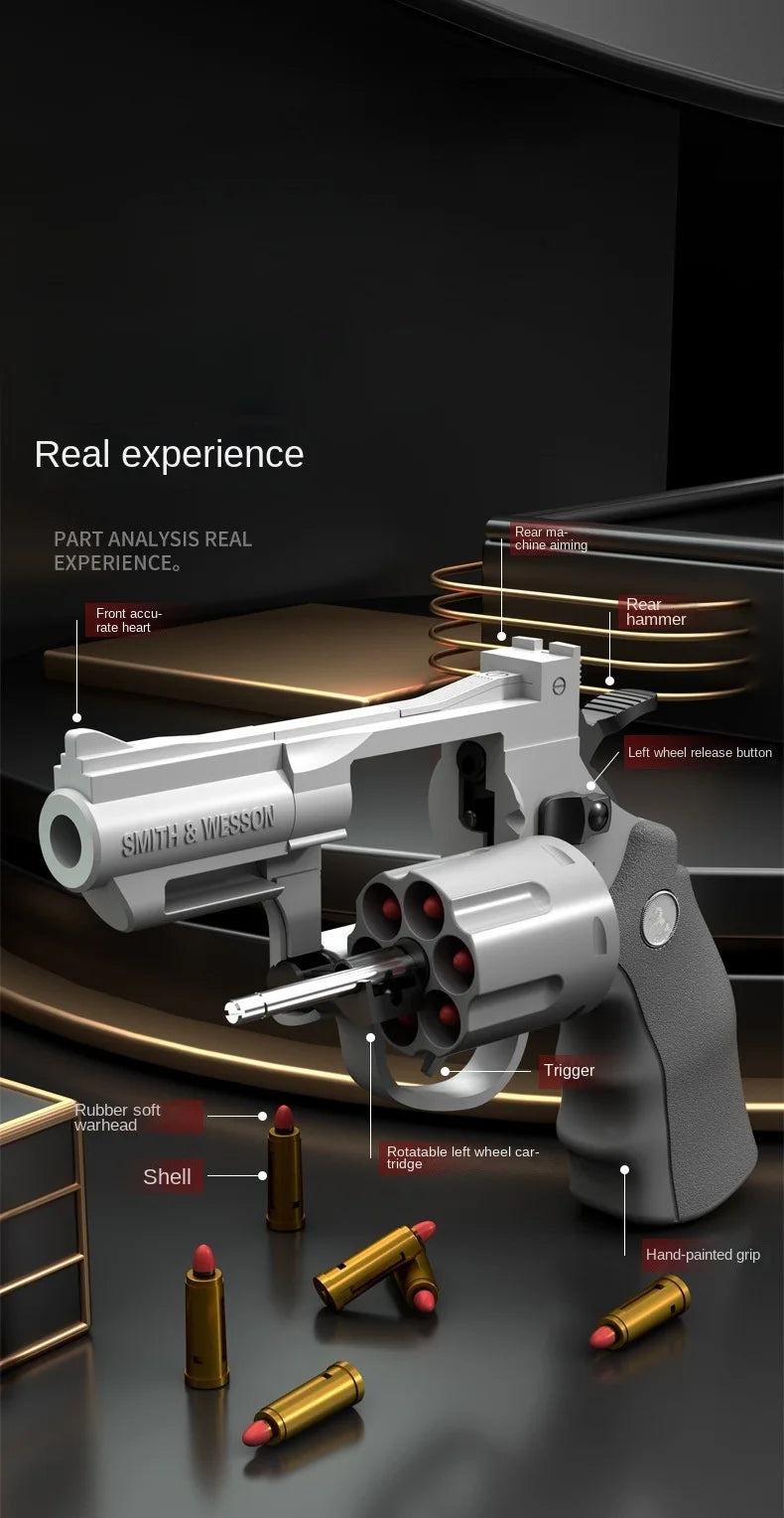 Gel Ball Gun ZP5 Revolver Jouet Coquille Balle Molle Odorsemi-automatique Enfants Garçon ZP-5 357 Modèle Saisir