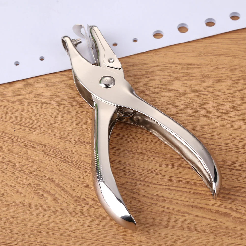3/6mm Hole Puncher Portable Single Hole Punch Paper Material Scrapbooking Handheld Metal Craft Office Binding Supplies
