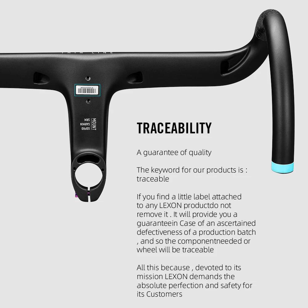 LEXON Full Carbon Road Integrated Handlebar Ultralight Road Bike Handlebar T1000 Racing Bent Bar, Bicycle Accessories 28.6mm