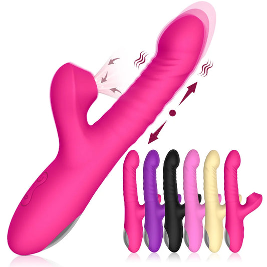 Adult adult sex products, female G-spot telescopic sucking vibrator, masturbating massage, AV vibrator