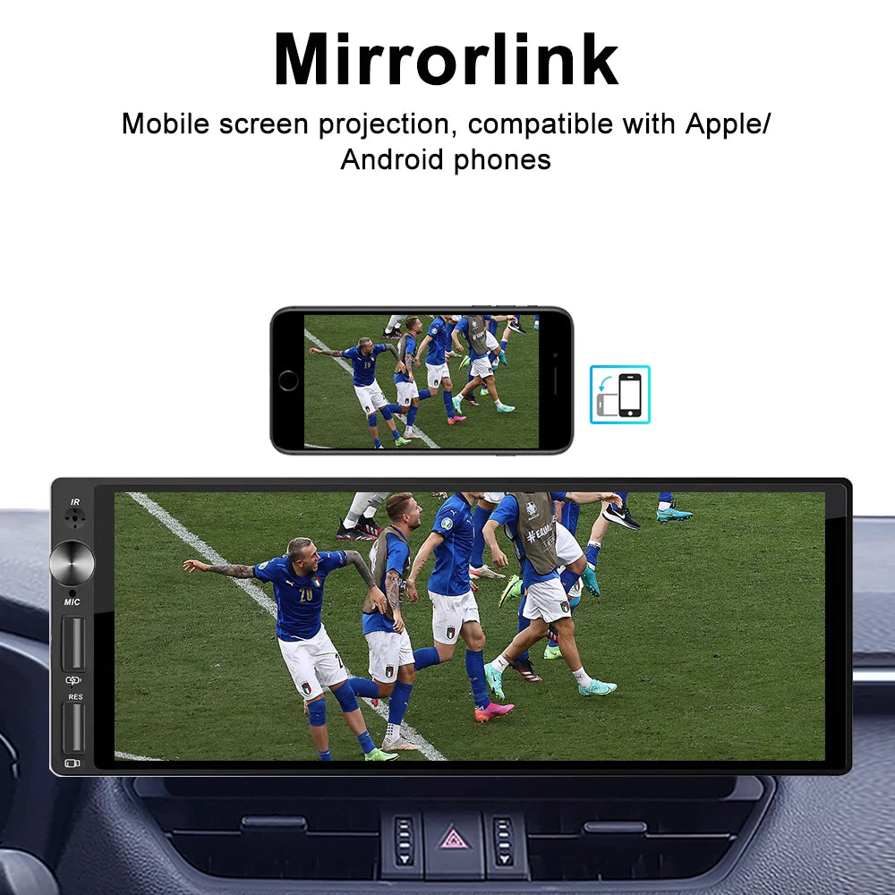 IPS 6.9 Inch 1Din Carplay Android Auto Car Radio Multimedia Video MP5 Player 1 Din No DVD with Bluetooth Stereo USB Charging