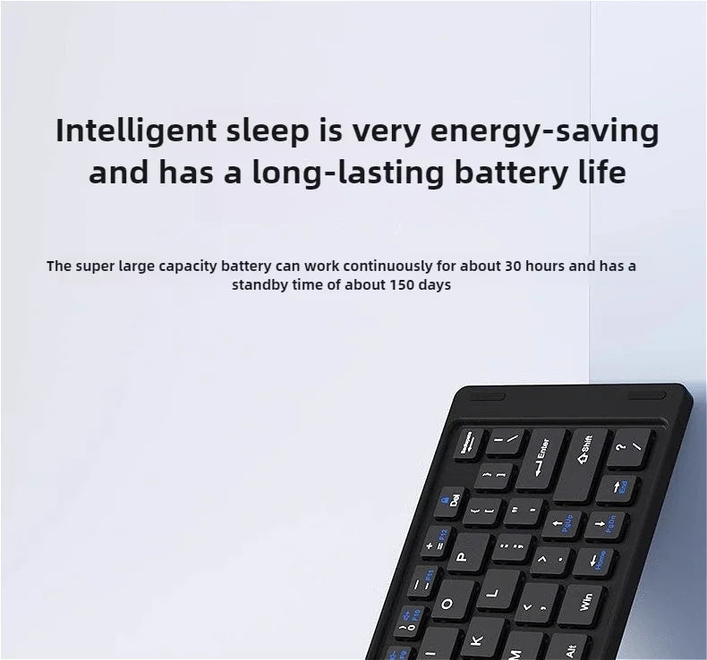 MINGCVIL Mini Foldable Wireless Keyboard Slim Portable Bluetooth Keyboard Rechargeable Folding Keyboard for IOS Windows Android