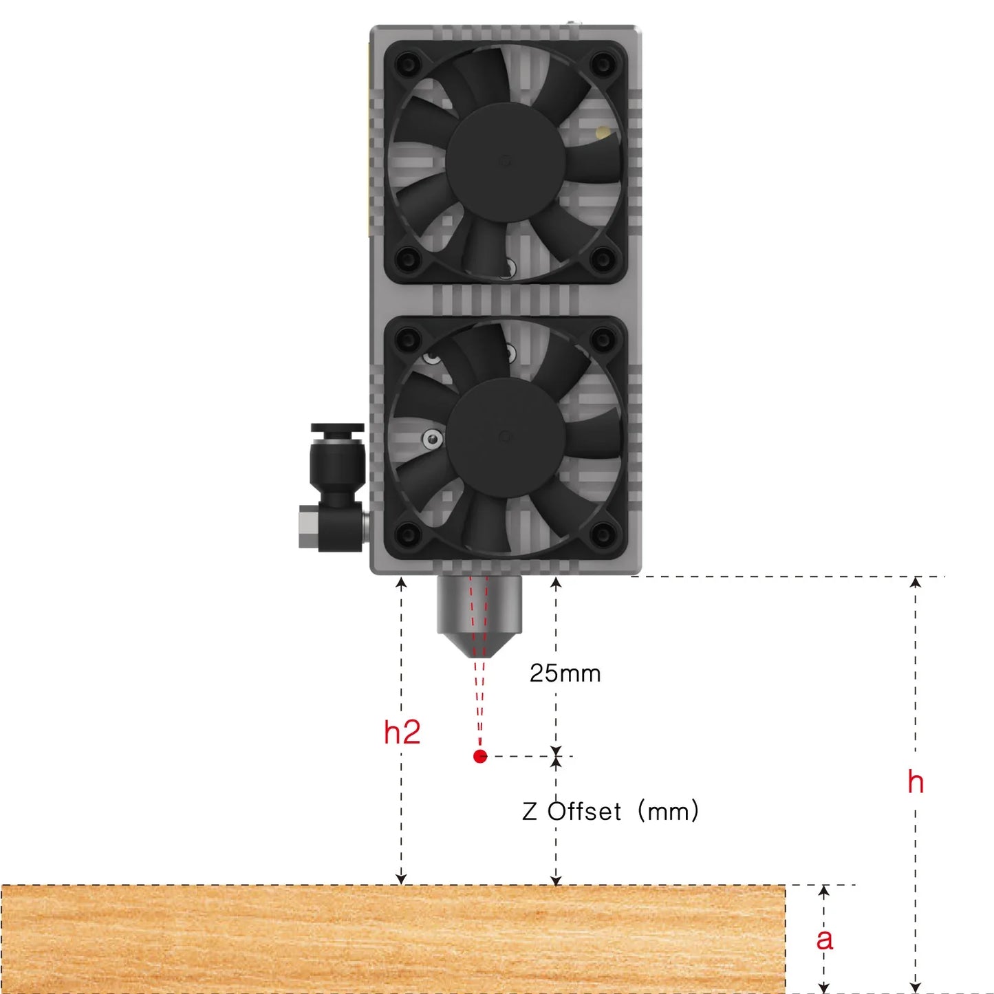 NEJE E80 130W Fixed-Focus Laser Module for Cutting and Carving - Matrix Optical System - Top-notch Undamaged Diode Structures