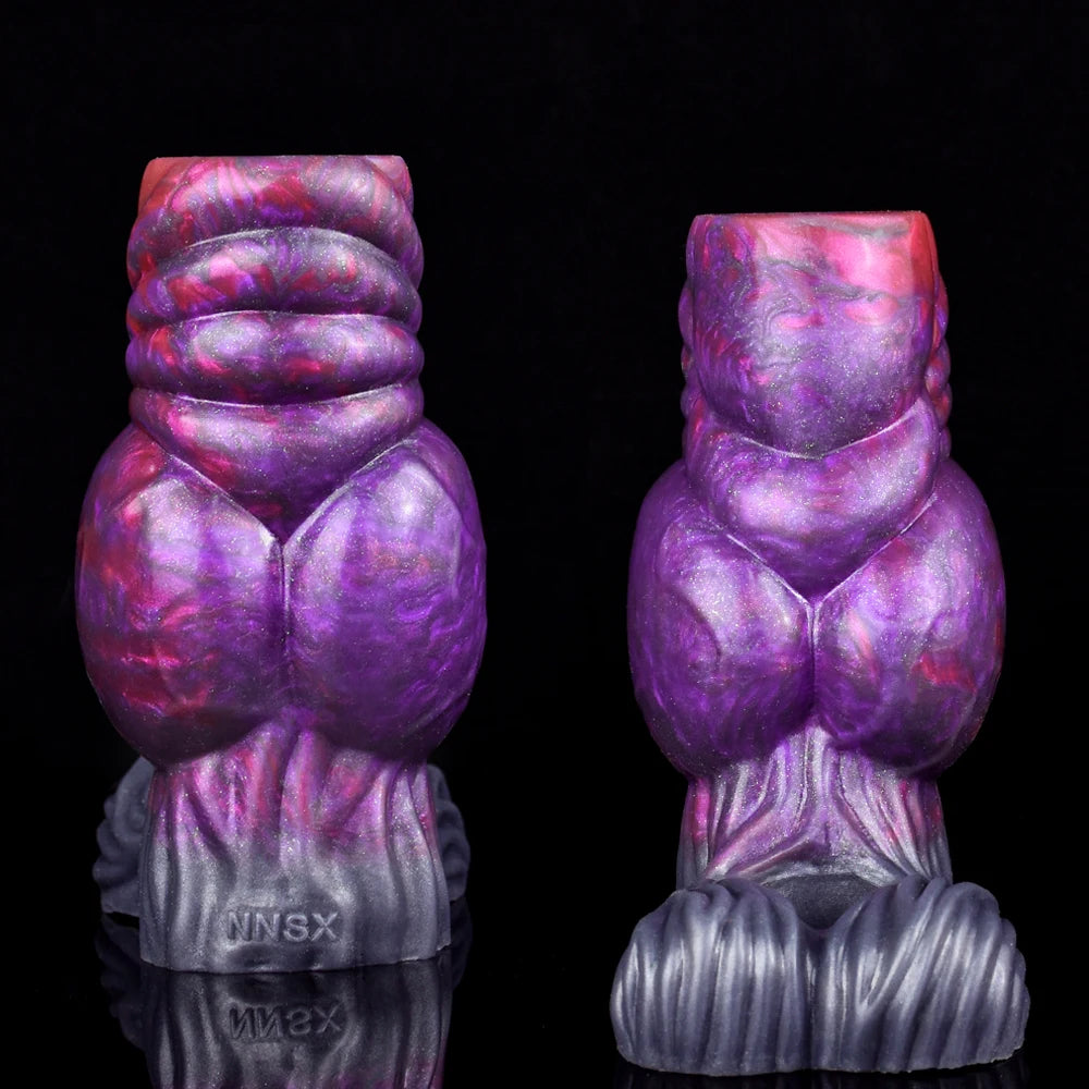 NNSX Animal Penis Sleeve Enlargement with Big Knot Silicone Fantasy Cock Sheath Adults Male Sex Toys for Couples