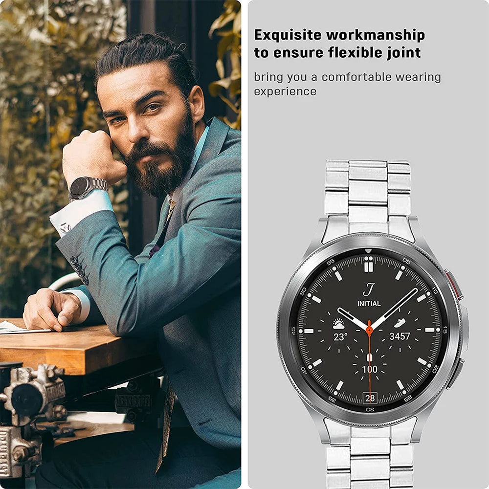 Metal Strap for Samsung Galaxy Watch 5 Pro 45mm 7 6 5 4 44mm 40mm Curved Interface Wristband for Galaxy Watch 4/6 Classic Correa