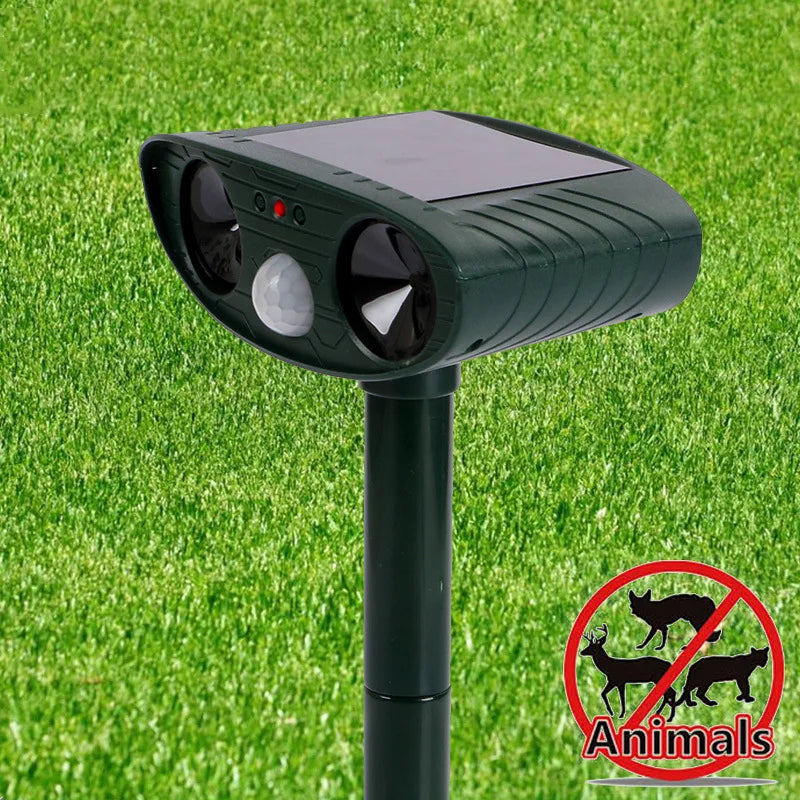 1pc ultrasound  Repellant Cat Dog Repellant Solar Powered Rechargeable Garden Waterproof creature Deterrent For Farm Yard